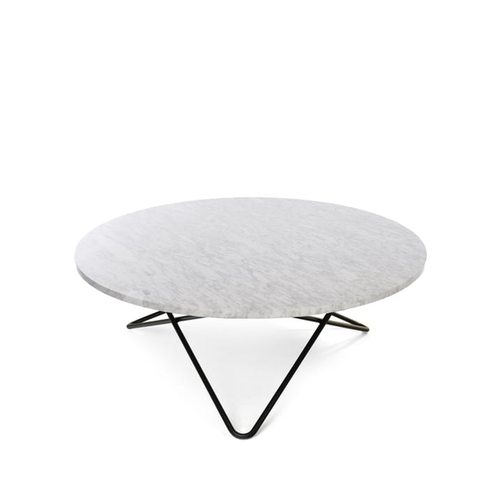 Large O Table sofabord - Marmor carrara, sortlakeret understel - OX Denmarq