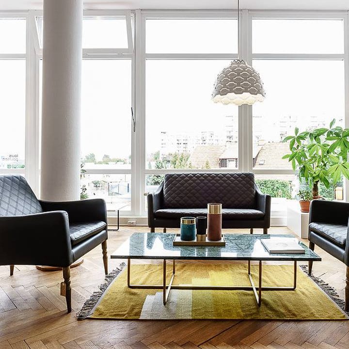 Ninety sofabord rektangulært - marmor indio, sort understel - OX Denmarq