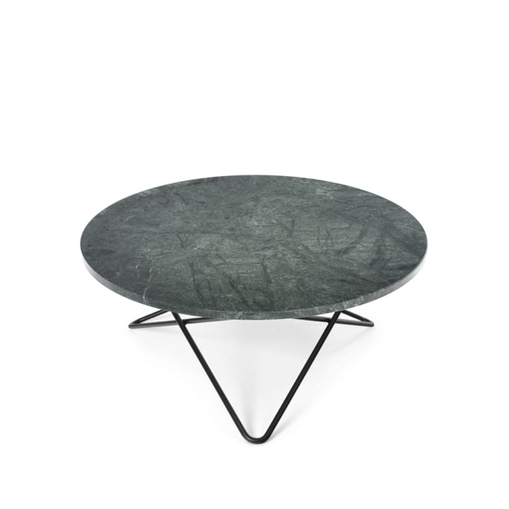 O Table sofabord - marmor grøn, sortlakeret understel - OX Denmarq
