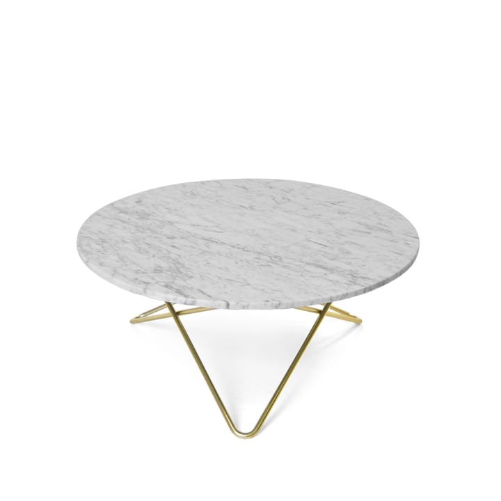 O Table sofabord - Marmor hvid, understel i messing - OX Denmarq