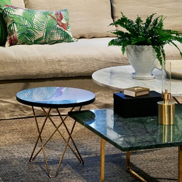 Tall Mini O Table sofabord - Marmor grøn, rustfrit stål - OX Denmarq