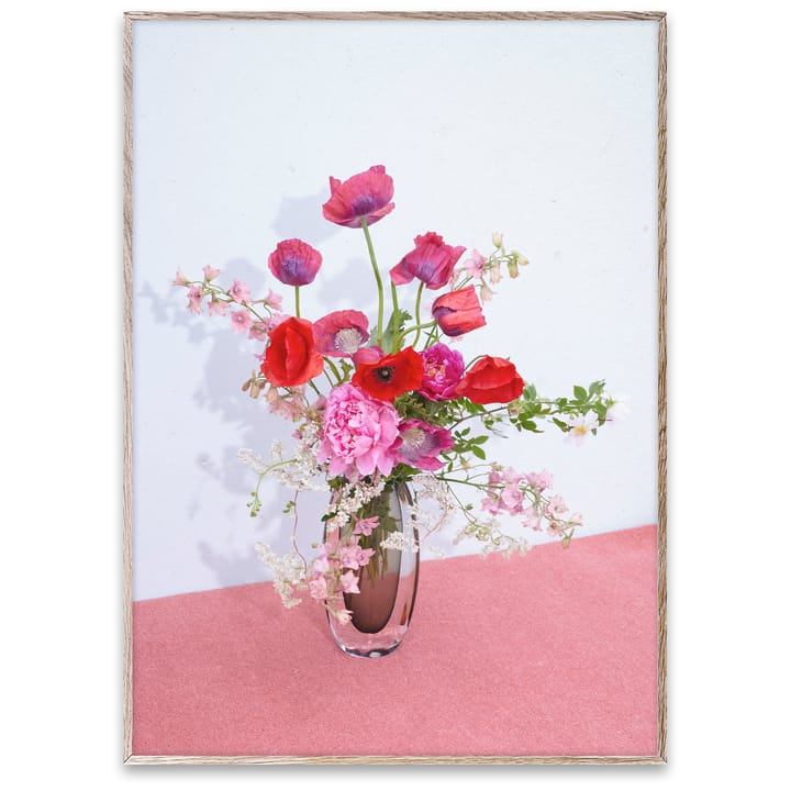 Blomst 04 Pink plakat - 50x70 cm - Paper Collective