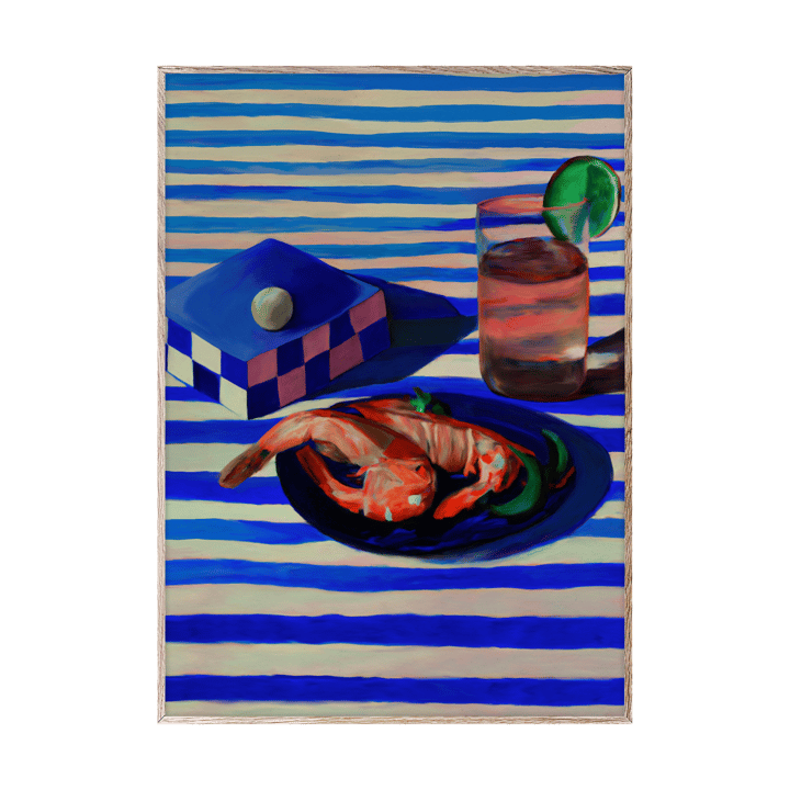 Shrimp & Stripes plakat - 50x70 cm - Paper Collective