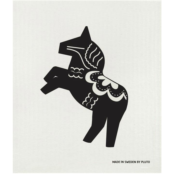 Hest karklud 17x20 cm - Sort/Hvid - Pluto Design
