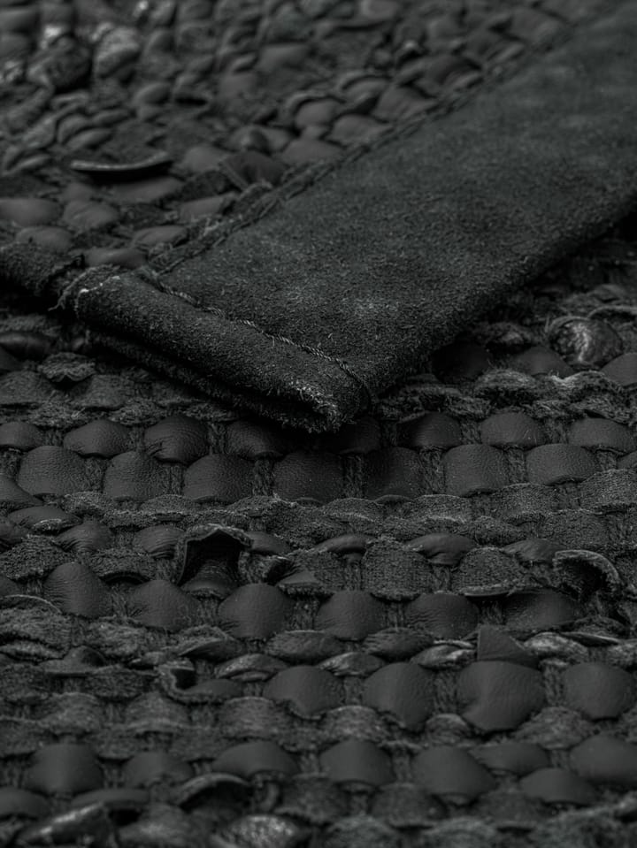 Leather måtte 140x200 cm - dark grey (mørkegrå) - Rug Solid