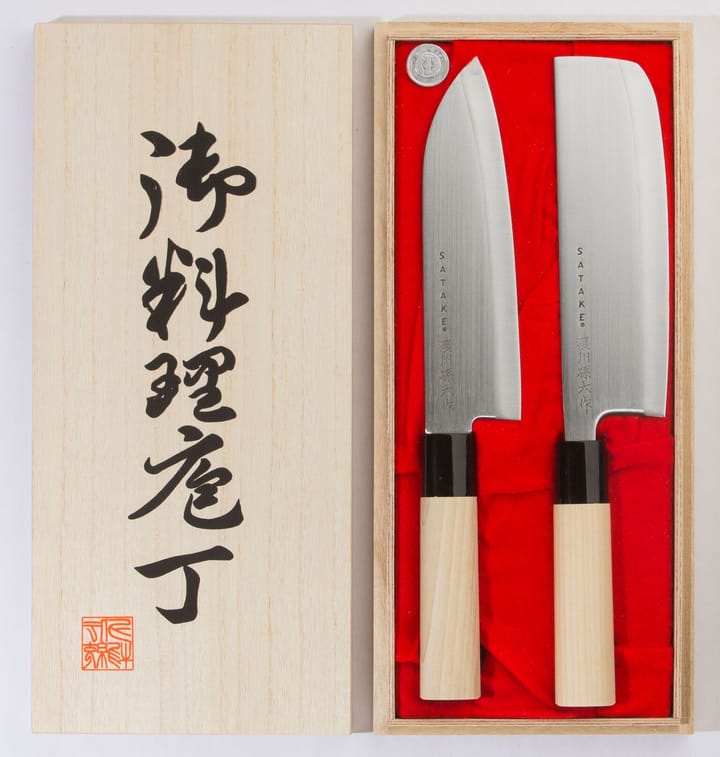 Satake Houcho knivsæt santoku & nakiri - 2 dele - Satake