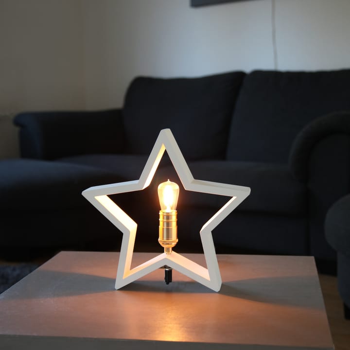 Lysekil Adventstjerne bordmodel 29 cm - vit - Star Trading
