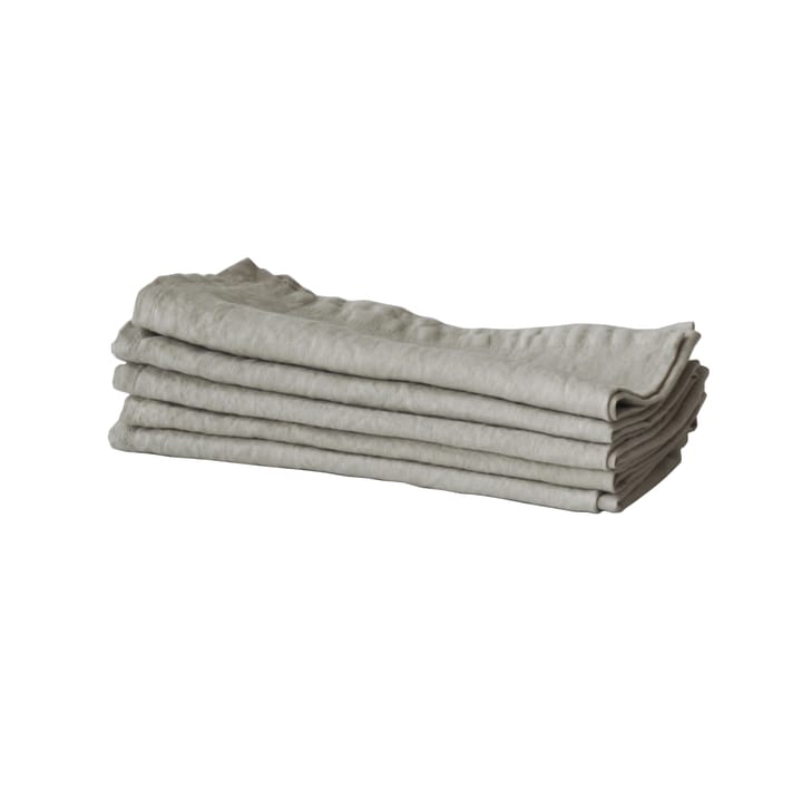 Washed linen stofserviet 45x45 cm - varm grå (grey) - Tell Me More