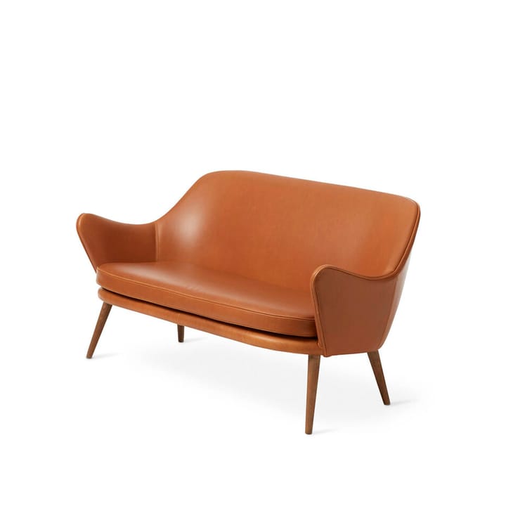 Dwell sofa - 2-pers. læder Silk 250 cognac, ben i røget eg - Warm Nordic